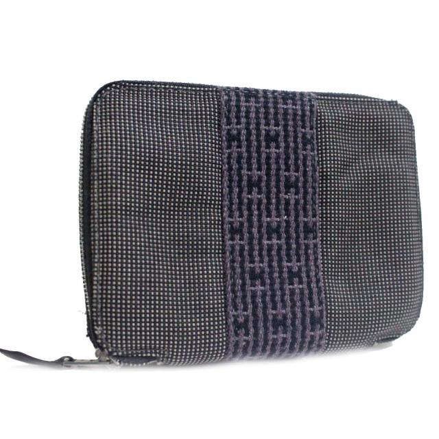 初売りセール Hermes エルメス パースpm ラウンドファスナー エールライン 二つ折り財布 ユニセックス グレー キャンバス 高質で安価 Carlavista Com
