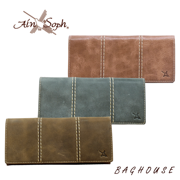 ノベルティプレゼント レビュー記入でp 5 レディース 財布 アインソフ 牛革 長財布 スマートウォレット Da1416 H