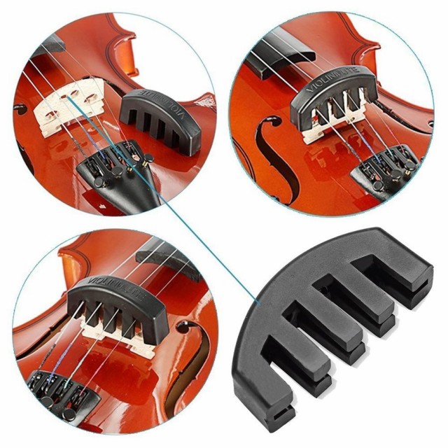 バイオリン ミュート VIOLIN MUTE 消音器 弱音器 ULTRA MUTEゴム製 軽量 小型 夜間でも練習対応可能 持ち運び便利 ...