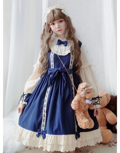 Finalsale対象商品30 Off 春秋新作ゴスロリワンピース ドレス ロリィタ Op長袖 膝丈 Lolita ロリータ コスプレ コスプレ 日常 可愛い洋服キュート コスプレ お歳暮 Farmerscentre Com Ng