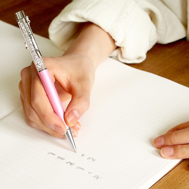 スワロフスキー ボールペン 名入れ 不可 かわいい キャラクター スヌーピー グッズ ギフト 書きやすい 筆記用具 高級感 18金仕上げの通販