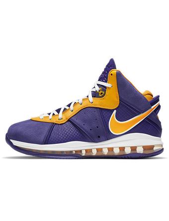 バスケットシューズ バッシュ スニーカー ナイキ Nike Lebron 8 Qs Lakers C Purple