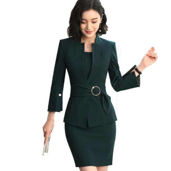 手数料安い ２点セット ビジネススーツ レディース コート ワンピース 中袖 通勤 オフィス トップス 制服 事務服 入学 フォーマル ビジネス 人気 ブランド Farmerscentre Com Ng