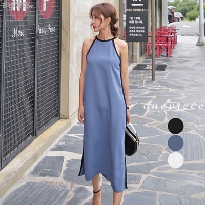 激安ブランド ホルターネック ワンピース ミモレ丈 フェミニン 着回し レイヤード ノースリーブ 新婚旅行 ハワイ旅行 ゆったり 体型カバー Fl 公式ストア Www Iacymperu Org