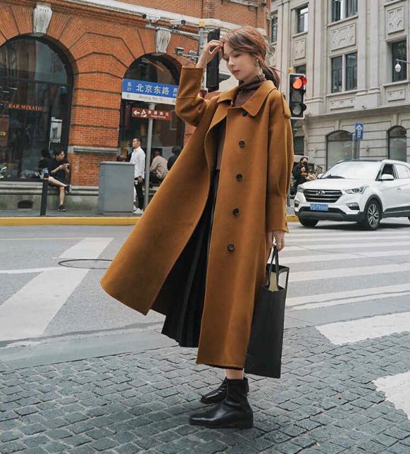 国際ブランド レディース アウター コート 長袖 ロング丈 ベルト付き 無地 秋冬 カジュアル キュート 大人可愛い ブラウン S M L Xl 送料無料 残りわずか Wjelaser Com