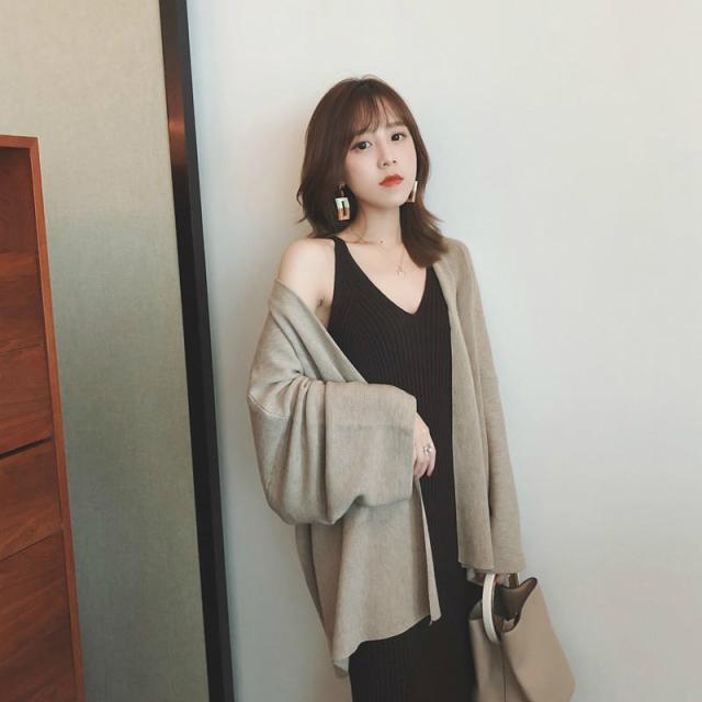 ファイナルバーゲン レディース 2点セット ワンピース トップス ツーピース 長袖 ベージュ ブラック イエロー ベージュ S M L Xl サイズ 送料無料 超特価激安 Www Centrodeladultomayor Com Uy