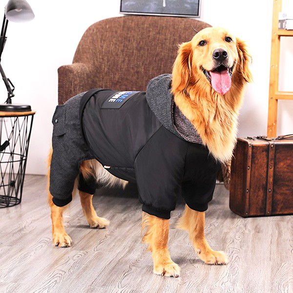 犬の服 ロンパース つなぎ 大型犬 中型犬 ジャケット 裏ボア 暖かい おしゃれ かっこいい ゴールデン フライトジャケット 送
