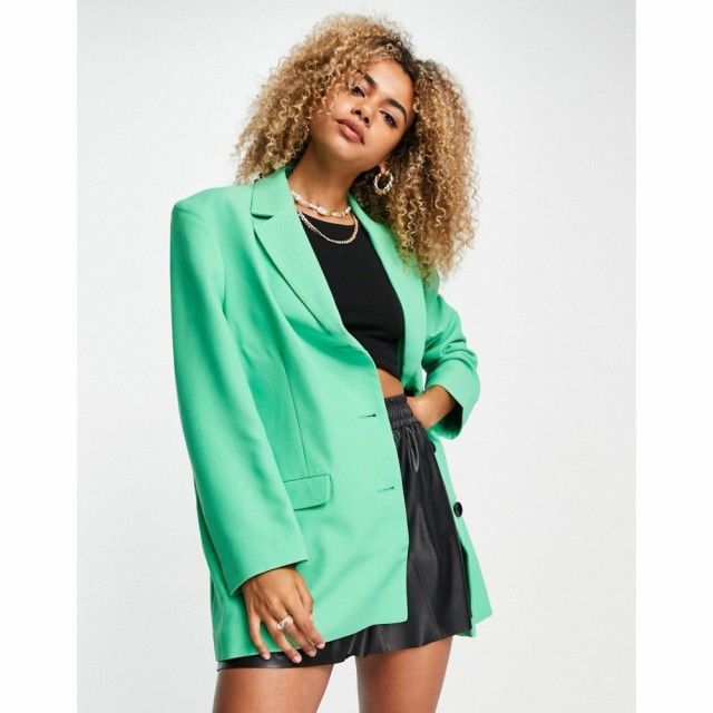 エイソス ASOS DESIGN レディース スーツ・ジャケット アウター Oversized Grandaddy Blazer In Bright Green ブライトグリーン