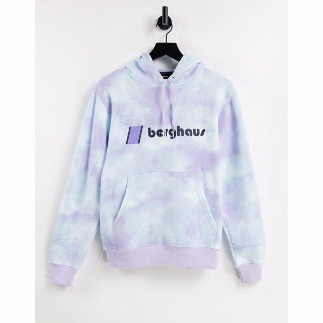 バーグハウス Berghaus レディース パーカー トップス Heritage Logo Hoodie In Light Purple/Light Blue パープル