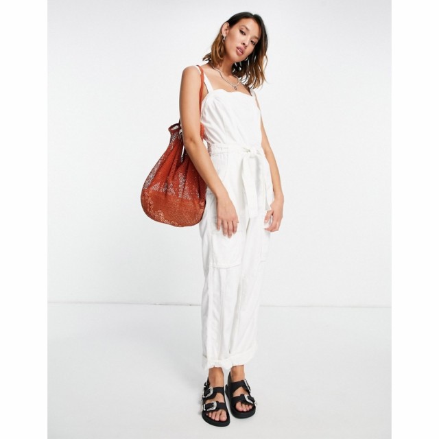 フリーピープル Free People レディース オールインワン ジャンプスーツ ワンピース・ドレス Go West Utility Jumpsuit In White ホワイ