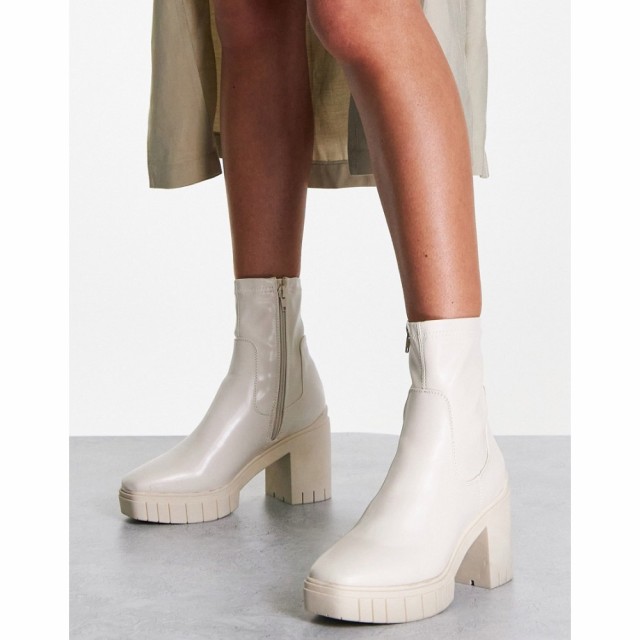 パブリックディザイア Public Desire レディース ブーツ ショートブーツ シューズ・靴 Obstacle Heeled Ankle Boots In Ecru エクリュ