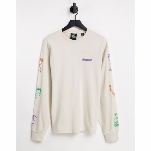 エレメント Element レディース 長袖Tシャツ トップス Galaxy Big Long Sleeve T-Shirt In Beige ベージュ