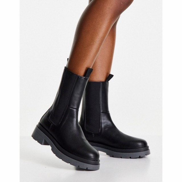 トップショップ Topshop レディース ブーツ チェルシーブーツ シューズ・靴 Kylie Chunky Chelsea Boot In Black ブラック