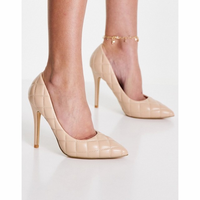 グラマラス Glamorous レディース パンプス シューズ・靴 Quilted Court Shoe In Camel キャメル