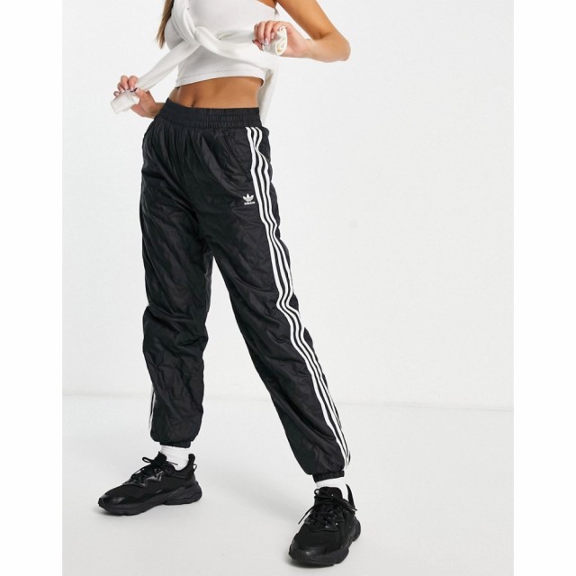 リーボック Reebok レディース スウェット・ジャージ ボトムス・パンツ Adidas Originals Adicolour Three Stripe Quilted Track Pant In