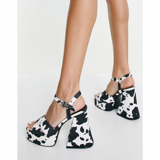 ラ モーダ Lamoda レディース サンダル・ミュール シューズ・靴 Flared Heel Platform Sandal In Cow Print