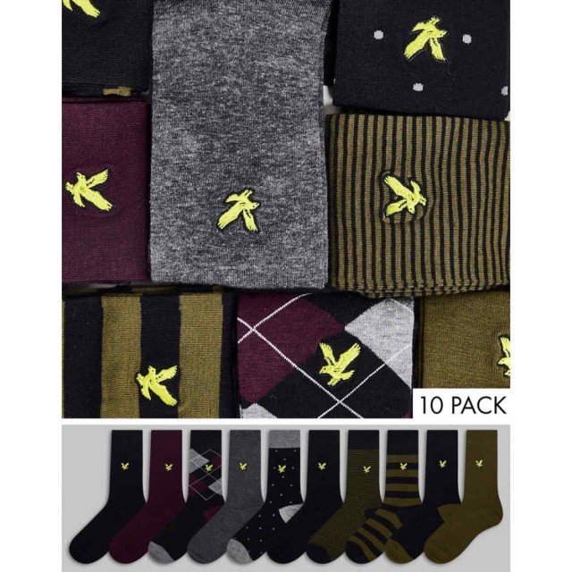 ライル アンド スコット Lyle and Scott Bodywear メンズ ソックス インナー・下着 10 Pack Socks In Multi マルチカラー