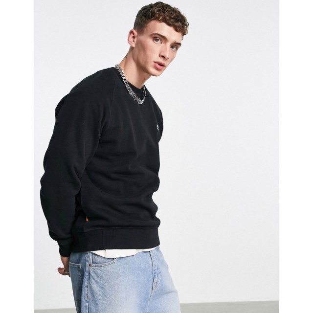 ティンバーランド Timberland メンズ スウェット・トレーナー トップス River Brushed Back Sweatshirt In Black ブラック