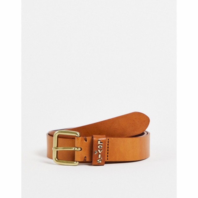 リーバイス Levis レディース ベルト Logo Leather Belt In Brown ブラウン