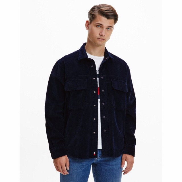 トミー ヒルフィガー Tommy Hilfiger メンズ シャツ シャツジャケット トップス Heavweight Cord Overshirt In Navy