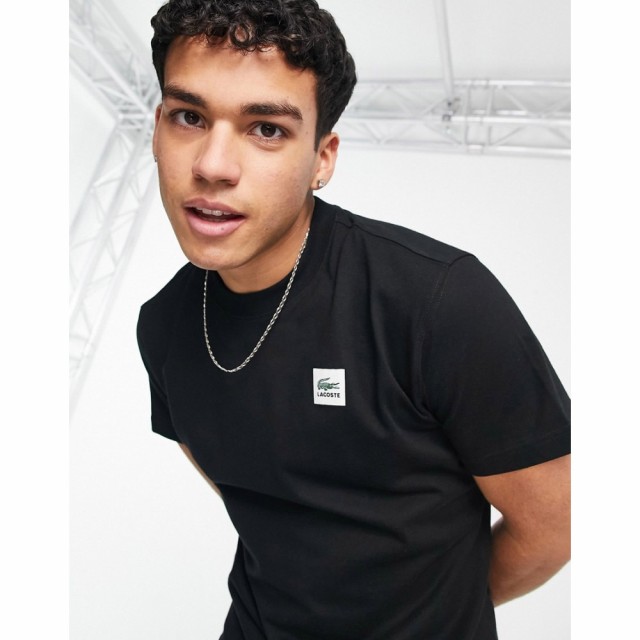 ラコステ Lacoste メンズ Tシャツ トップス Patch Logo T-Shirt In Black Exclusive At Asos ブラック