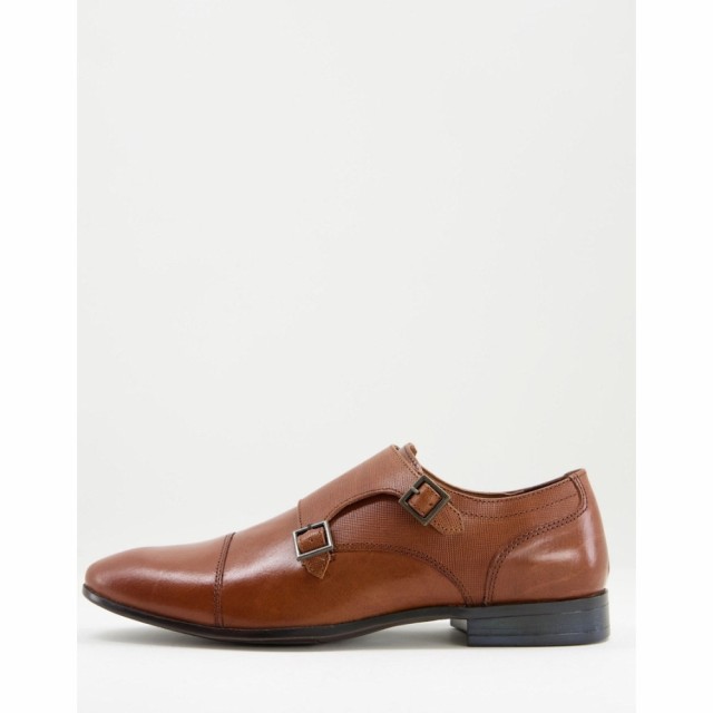 トップマン Topman メンズ 革靴・ビジネスシューズ シューズ・靴 Tan Leather Bright Monk Shoes タン