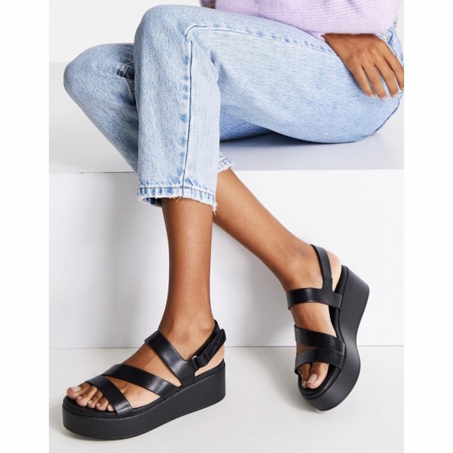 アルド ALDO レディース サンダル・ミュール 厚底 シューズ・靴 Perwell Flatform Sandals In Black ブラック