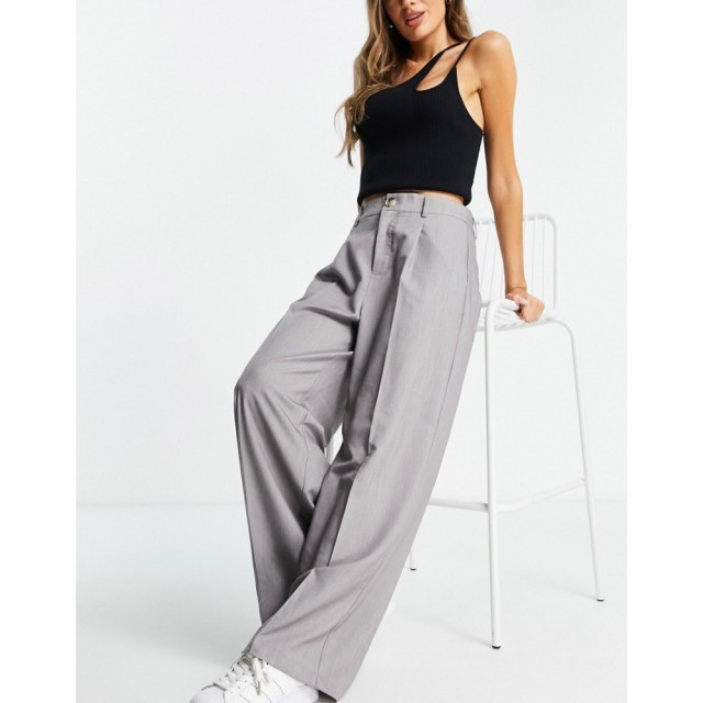 ヴェロモーダ Vero Moda レディース ボトムス・パンツ Tailored Slouchy Dad Trouser In Grey グレー