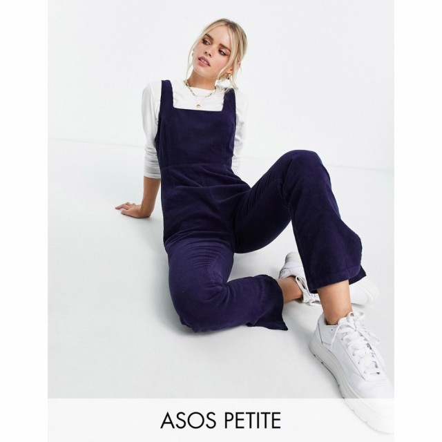 エイソス ASOS DESIGN レディース オールインワン ジャンプスーツ ワンピース・ドレス Petite Cord Fitted Jumpsuit With Split Hem In N