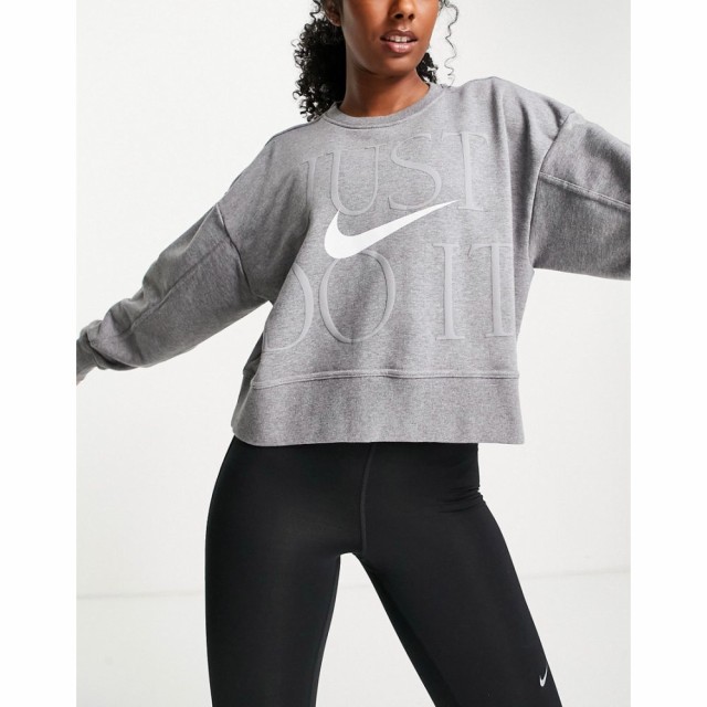 ナイキ Nike Training レディース スウェット・トレーナー ドライフィット クロップド Dri-Fit Get Fit Just Do It Crew Neck Crop Sweat