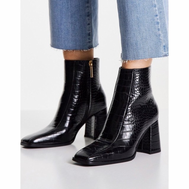 ミス セルフリッジ Miss Selfridge レディース ブーツ シューズ・靴 Buzz Black Croc Zip Boot ブラック