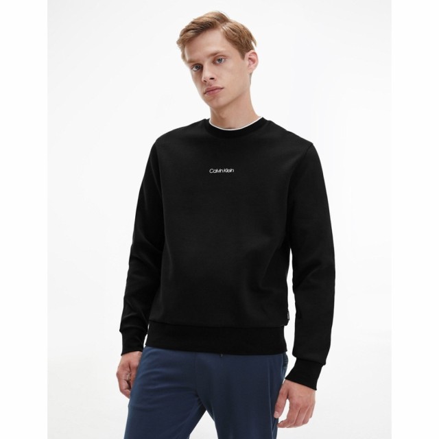 カルバンクライン Calvin Klein メンズ スウェット・トレーナー トップス Centre Logo Sweatshirt In Black ブラック