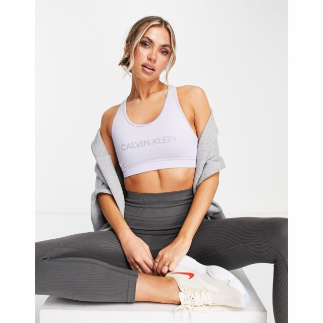 カルバンクライン Calvin Klein Performance レディース スポーツブラ インナー・下着 Logo Sports Bra In Lilac