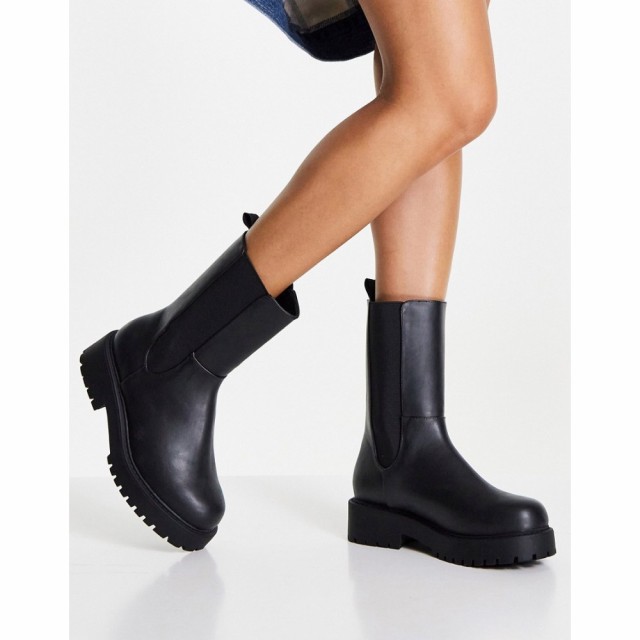 モンキ Monki レディース ブーツ シューズ・靴 Mona Vegan Chunky Boots In Black ブラック