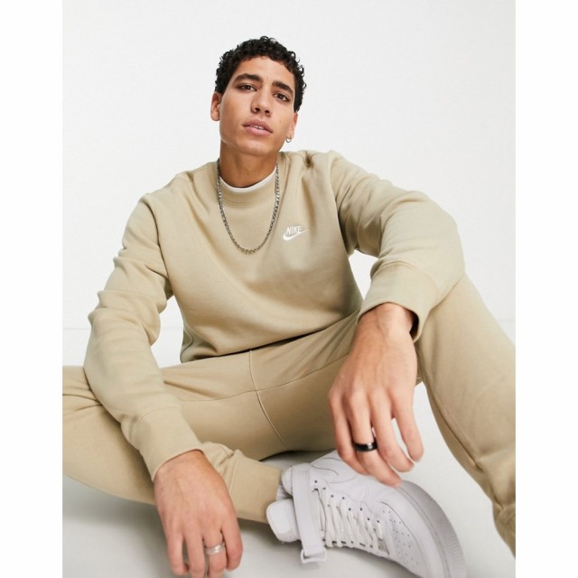 ナイキ Nike メンズ スウェット・トレーナー トップス Club Crew Neck Sweatshirt In Limestone ベージュ