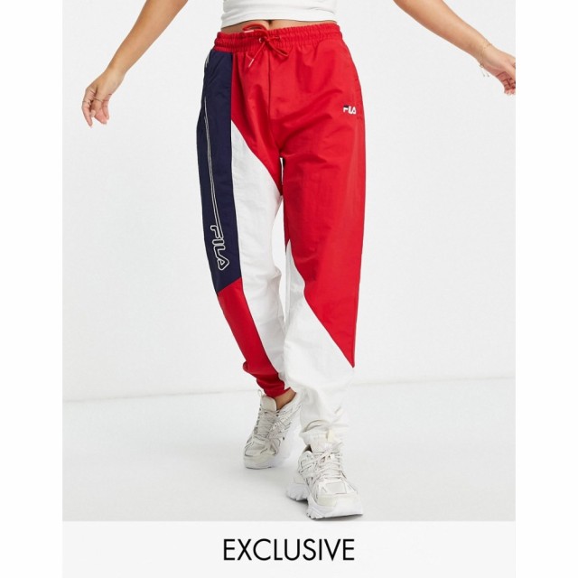 フィラ Fila レディース ジョガーパンツ ボトムス・パンツ Retro Joggers In Red And Navy レッド