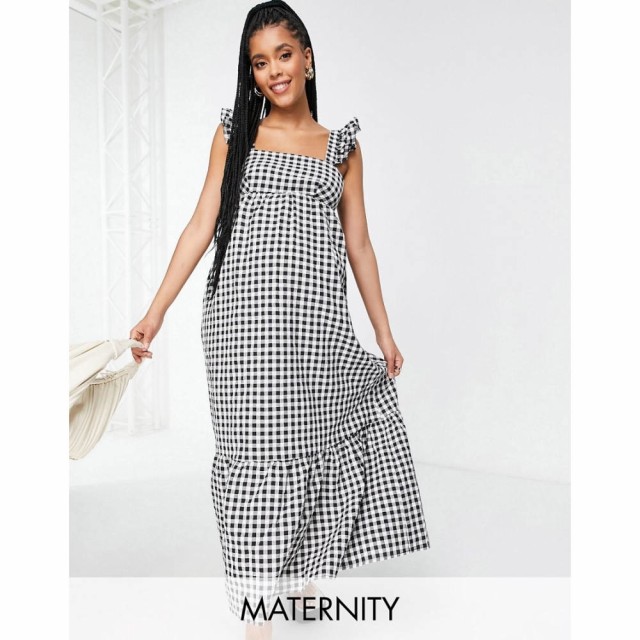 ファッション ユニオン マタニティー Fashion Union Maternity レディース ビーチウェア ワンピース・ドレス Maxi Beach Dress With Fril