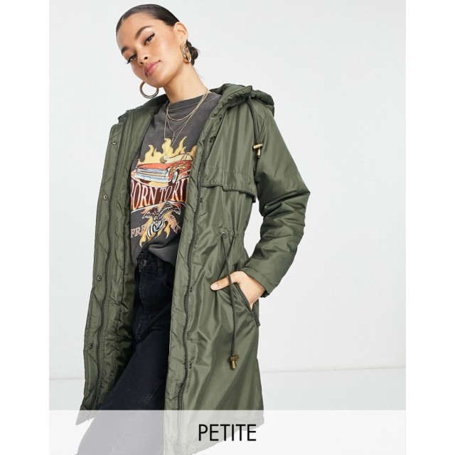 ブレイブソウル Brave Soul Petite レディース コート アウター Egypt Parka Coat In Khaki カーキ