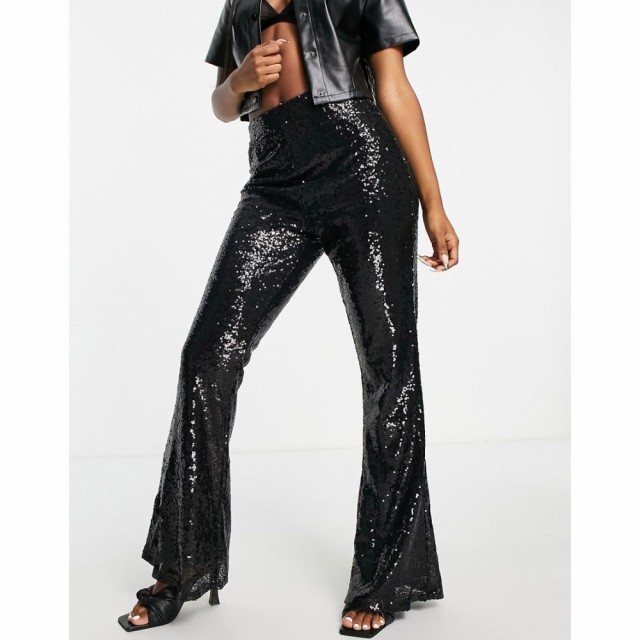 セイントジーニーズ Saint Genies レディース ボトムス・パンツ Sequin Flares Co Ord In Black ブラック