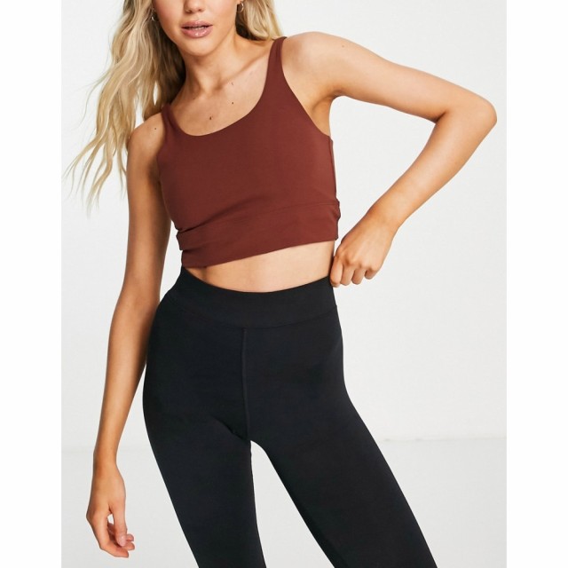 ナイキ Nike Training レディース スポーツブラ インナー・下着 Nike Yoga Luxe Crop Top Light Support Sports Bra In Brown ブラウン