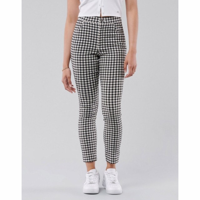 ホリスター Hollister レディース ボトムス・パンツ Straight Leg Plaid Trousers In Cream Plaid