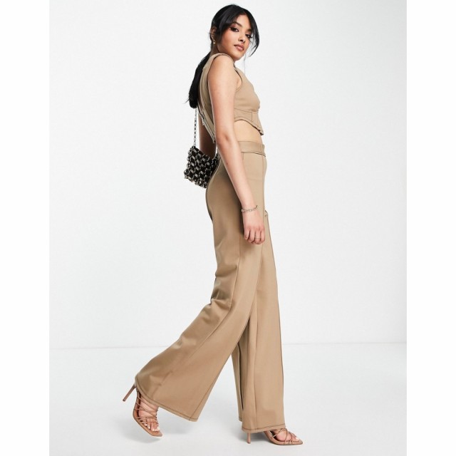 エイソス ASOS DESIGN レディース ボトムス・パンツ Wide Leg Ponte Trouser In Camel Co-Ord キャメル