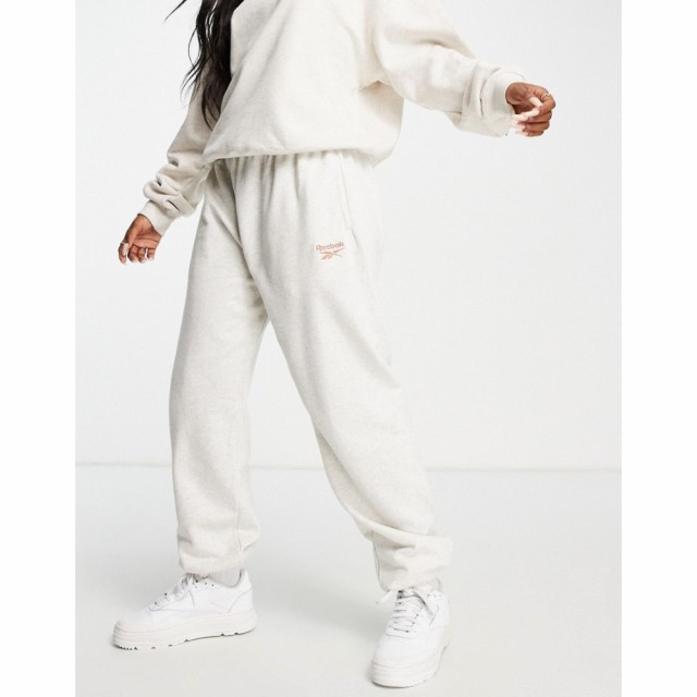 リーボック Reebok レディース ジョガーパンツ ボトムス・パンツ Oversized Joggers In Of White Marl