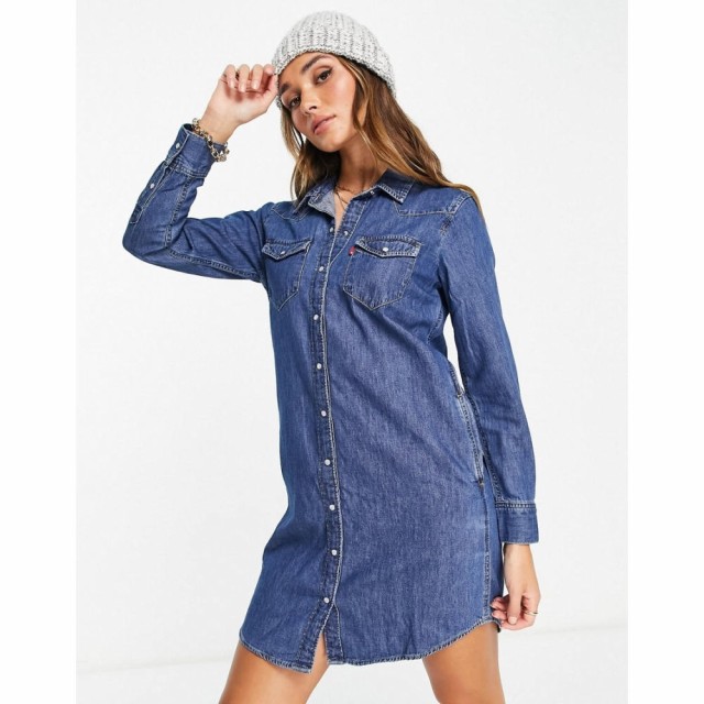 リーバイス Levis レディース ワンピース デニム シャツワンピース ワンピース・ドレス The Ultimate Western Denim Shirt Dress In Mid