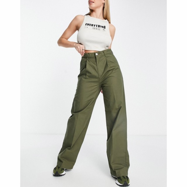 リーバイス Levis レディース ジーンズ・デニム ボトムス・パンツ Pleated High Rise Wide Leg Jeans In Crisp Twill Olive Night