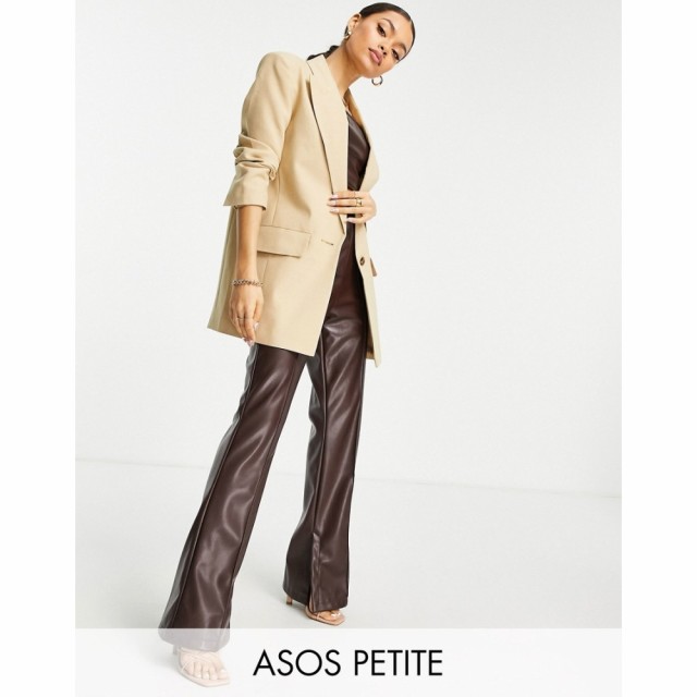 エイソス ASOS Petite レディース スーツ・ジャケット アウター Petite Long Line Perfect Blazer In Stone ベージュ