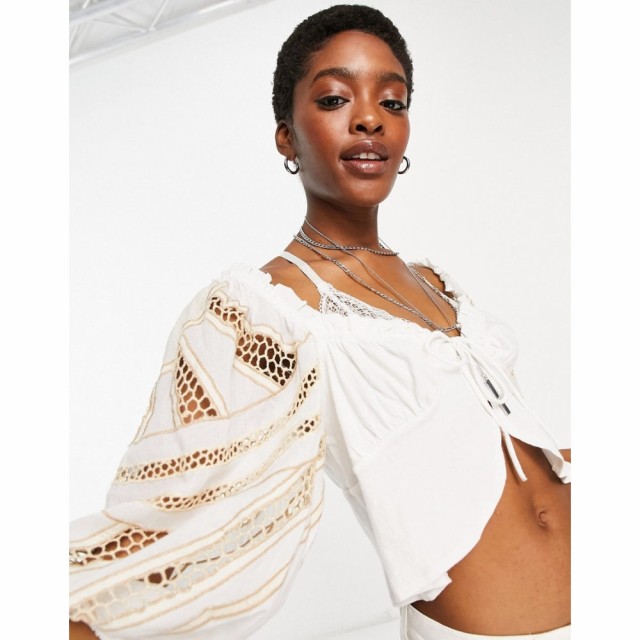 フリーピープル Free People レディース ブラウス・シャツ トップス Sunrise Sunset Embroidered Blouse In Ivory アイボリー