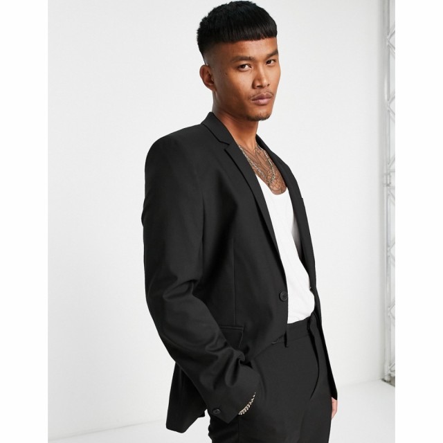 エイソス ASOS DESIGN メンズ スーツ・ジャケット アウター Skinny Suit Jacket In Black ブラック