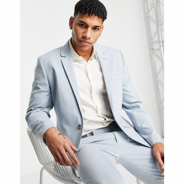 エイソス ASOS DESIGN メンズ スーツ・ジャケット アウター Skinny Suit Jacket In Icy Blue ブルー