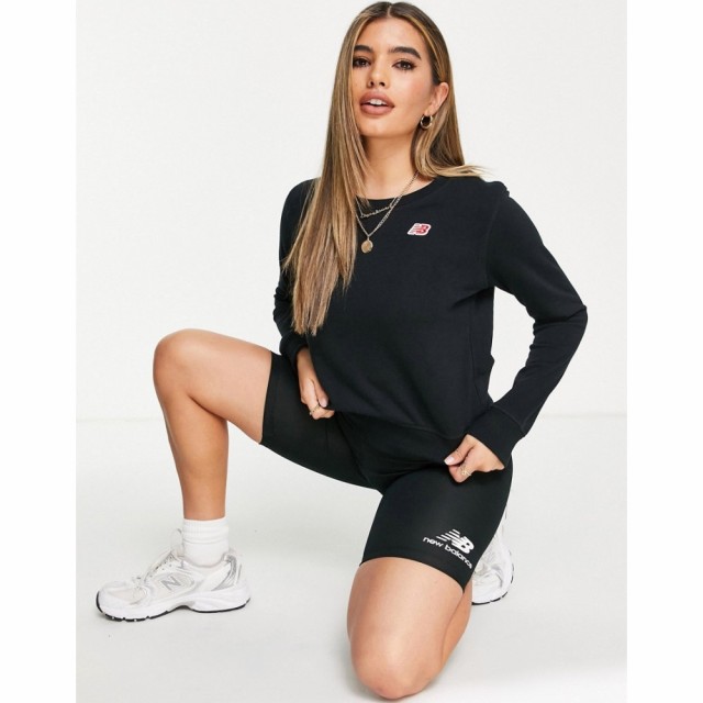 ニューバランス New Balance レディース スウェット・トレーナー トップス Small Logo Sweatshirt In Black ブラック